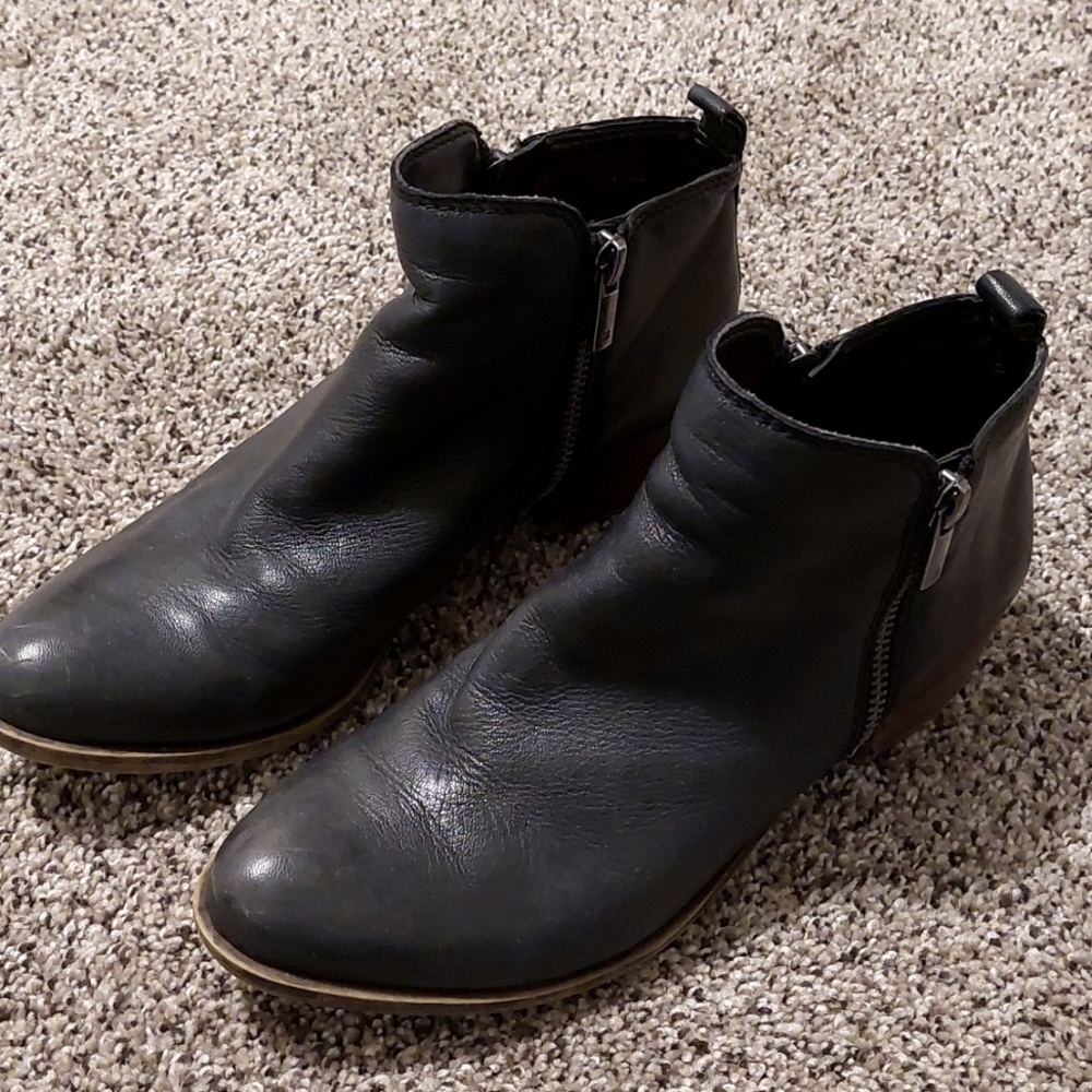 Lucky Brand Women's Basel Leather Booties - Size 7.5